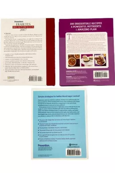 Lot of 3 Diabetes Cookbooks & Guides for Healthy Living - Pre-owned