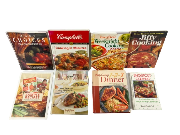 Lot of 8 Quick Weeknight Cookbooks - Easy & Healthy Meals