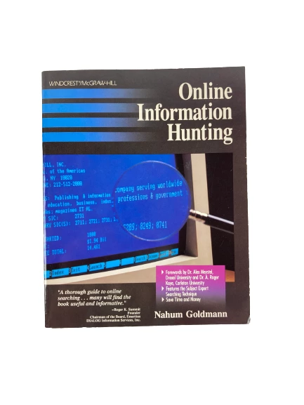 Vintage Online Information Hunting Book by Nahum Goldmann, 1992 Edition
