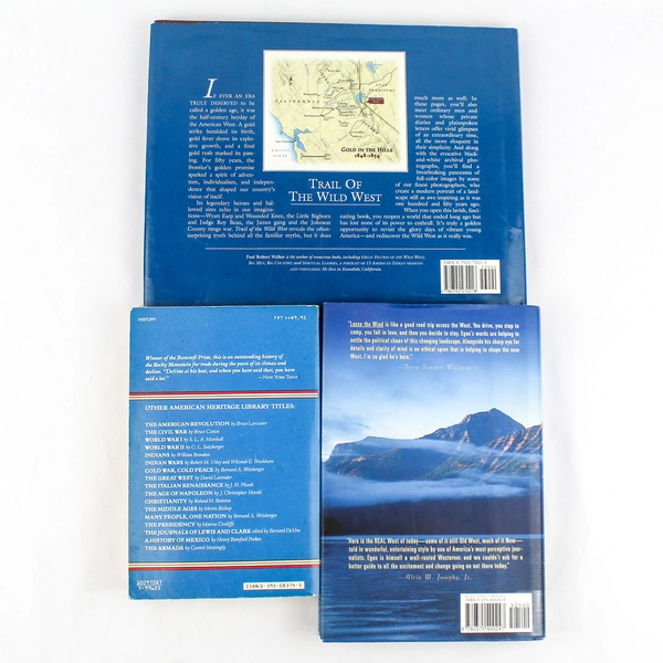 Lot of 3 Western Books: Across the Wide Missouri, Lasso the Wind & More