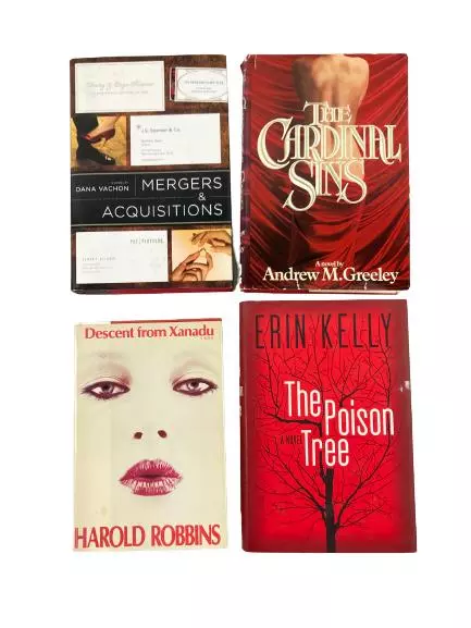 Lot of 4 Contemporary Novels: The Cardinal Sins, Mergers & Acquisitions, More
