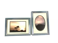Barry Gamow Signed Framed Ocean Photos - Beach Art Decor, Double Matted Pair