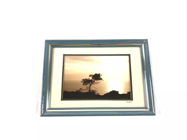 Barry Gamow Signed Framed Ocean Photos - Beach Art Decor, Double Matted Pair