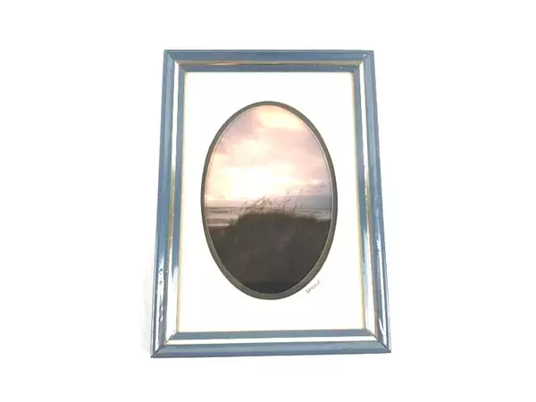 Barry Gamow Signed Framed Ocean Photos - Beach Art Decor, Double Matted Pair