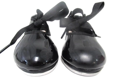 Capezio Jr. Tyett Teleton Tap Shoes Black Patent Leather Child Girls Size 9.5 M 