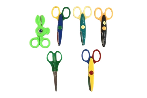 Back to School Supplies Lot: Binder, Scissors, Erasers, Ruler, Pencil Box