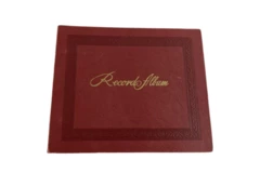 Vintage Decca Records Album Embossed Tooled Gold Toned Lettering USA 6 Inches