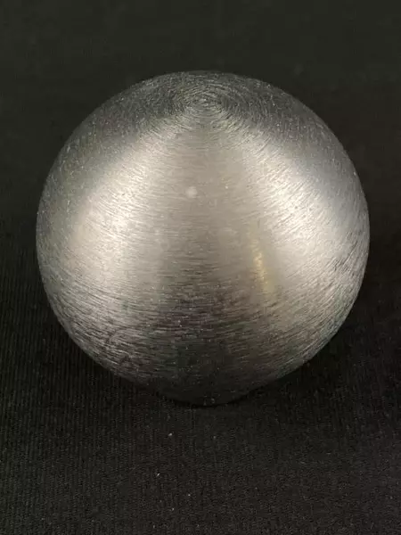 Lot of 5 Silver Brushed Metal Cabinet Drawer Knobs with Screws - Good Condition