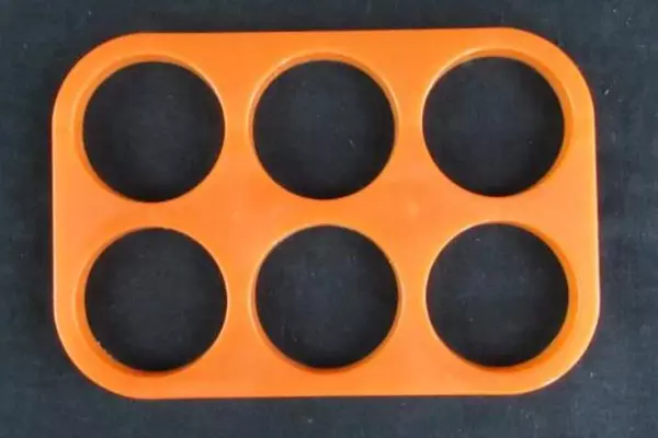 Lot of 6 Vintage Umbrella Popsicle Molds & Orange Holder - Colorful Set