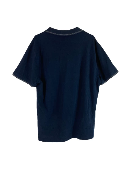 Claiborne Men's XL Navy Blue Polo Shirt, Short Sleeve Cotton Blend, Casual Wear