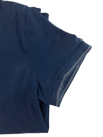 Claiborne Men's XL Navy Blue Polo Shirt, Short Sleeve Cotton Blend, Casual Wear