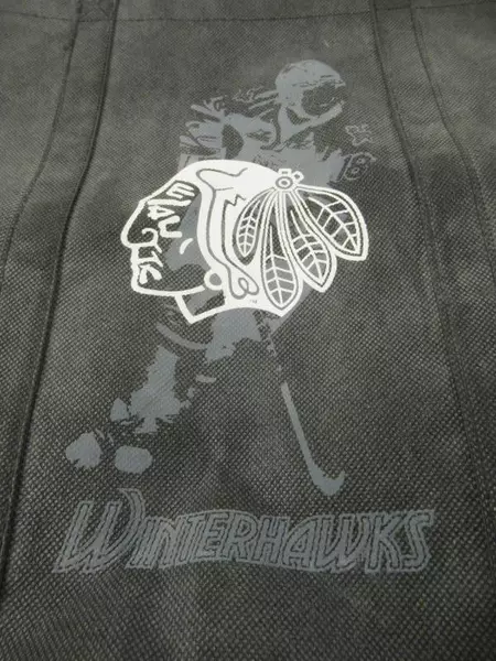 Portland Winterhawks Tote Bag Black 14"x13" Fan Souvenir Pre-Owned Good Cond