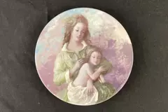 Michele et Sylvie Limoges Collector Plate by Guy Cambier 1983 with COA