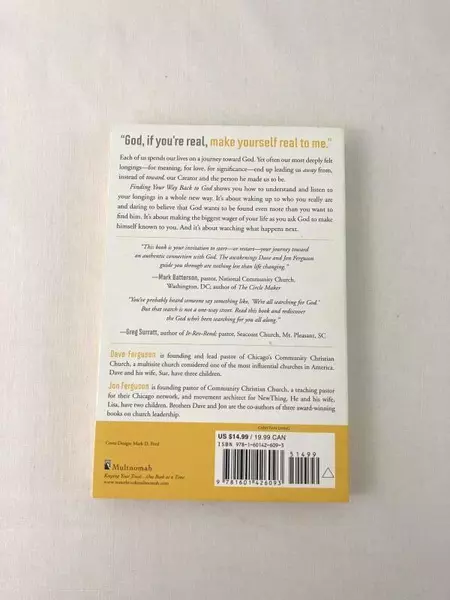 Finding Your Way Back to God by Dave & Jon Ferguson PB 2015 Multnomah