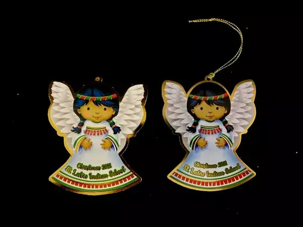 St Labre Indian School Angel Ornament with Gift Tag 2021 - Very Good Cond