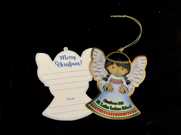 St Labre Indian School Angel Ornament with Gift Tag 2021 - Very Good Cond