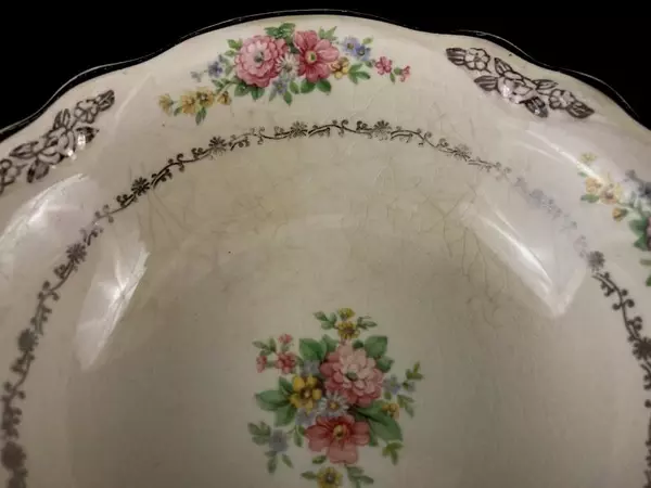 Homer Laughlin Virginia Rose 5.25" Cereal Bowl Vintage Floral 1933