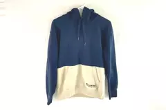 Hollister Women's XS Hoodie Sweatshirt Navy Blue & Beige Drawstring Pocket