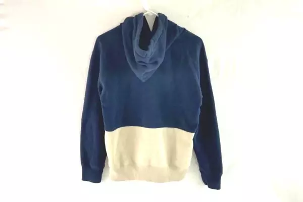 Hollister Women's XS Hoodie Sweatshirt Navy Blue & Beige Drawstring Pocket