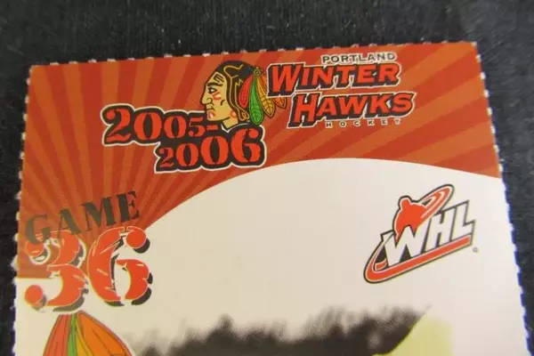 Lot of 2 Portland Winterhawks 2006 Game 36 Tickets - WHL Rose Garden