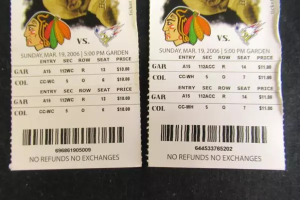 Lot of 2 Portland Winterhawks 2006 Game 36 Tickets - WHL Rose Garden