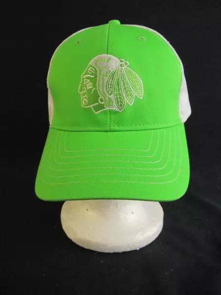Portland Winterhawks Green White Trucker Hat Adjustable AMG Pre-Owned Cap