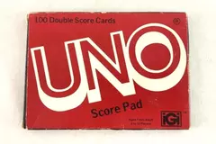 Vintage 1978 UNO Score Pad with 100 Double Score Cards - International Games