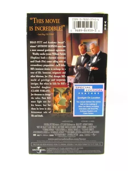 Meet Joe Black Special Edition VHS Tapes Lot of 2 Brad Pitt 1999