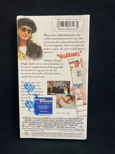 Notting Hill VHS Sealed Special Edition Julia Roberts Hugh Grant 2000 Film