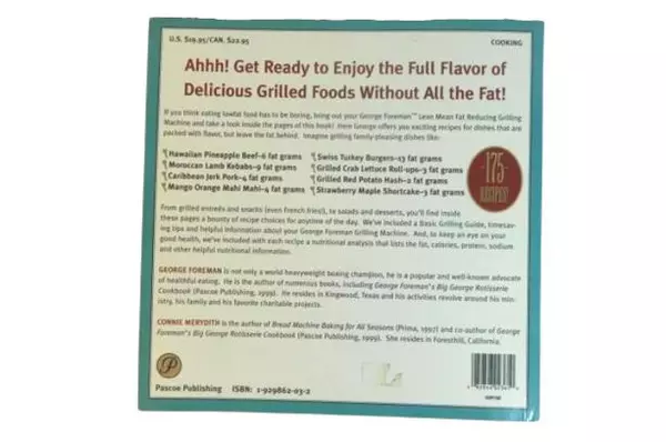 George Foreman Lean Mean Fat Reducing Grilling Machine Cookbook 2000
