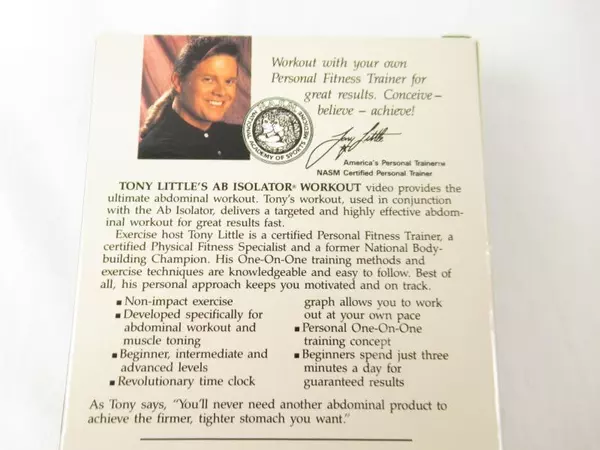 Tony Little's One on One Trainer VHS Ab Isolator Workout Muscle Toning