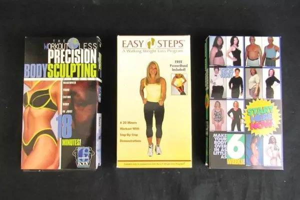 Lot of 3 Home Workout VHS Tapes - Easy Steps, Body Sculpting, Start Here Now