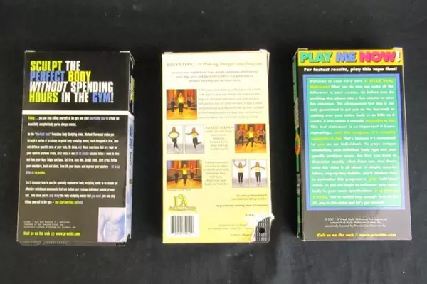 Lot of 3 Home Workout VHS Tapes - Easy Steps, Body Sculpting, Start Here Now