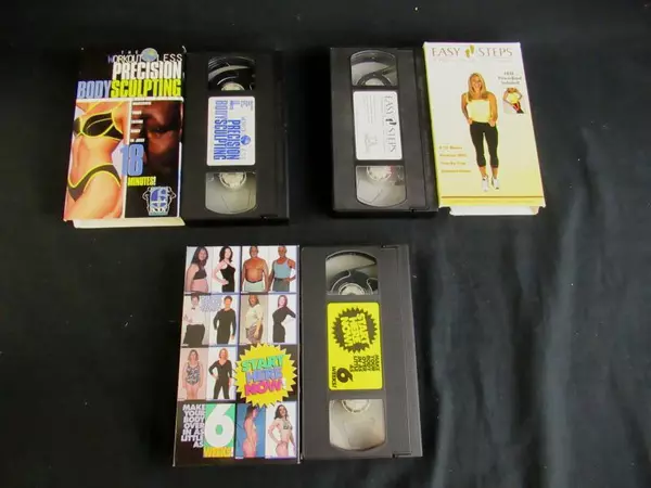 Lot of 3 Home Workout VHS Tapes - Easy Steps, Body Sculpting, Start Here Now