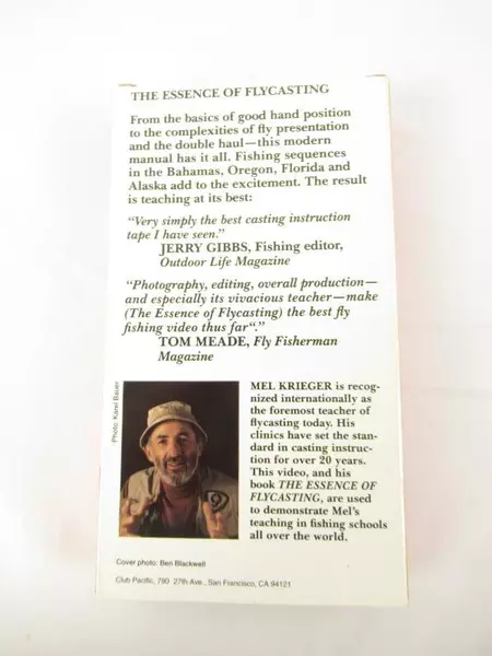 The Essence of Flycasting VHS by Mel Krieger - 60 Min Instructional Video