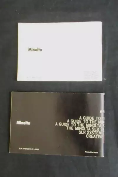 Lot of 2 Vintage Minolta SLR Camera Guides & MD Lenses Pamphlets