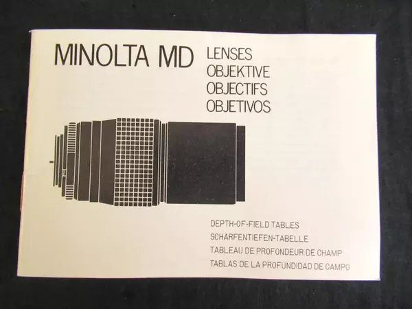 Lot of 2 Vintage Minolta SLR Camera Guides & MD Lenses Pamphlets