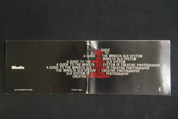 Lot of 2 Vintage Minolta SLR Camera Guides & MD Lenses Pamphlets