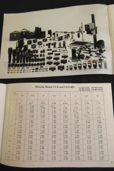 Lot of 2 Vintage Minolta SLR Camera Guides & MD Lenses Pamphlets