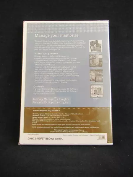 Creative Memories Memory Manager 3.0 Software Disc NEW Sealed 2009 Upgrade