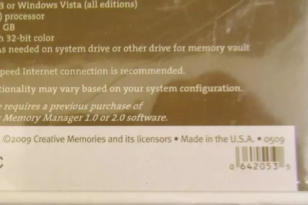 Creative Memories Memory Manager 3.0 Software Disc NEW Sealed 2009 Upgrade