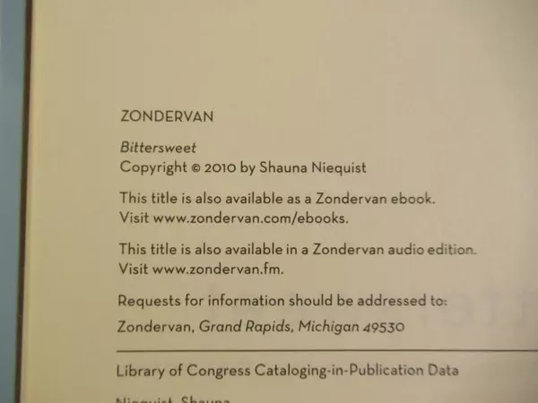 Bittersweet by Shauna Niequist | 2010 Edition on Change & Grace | Good Condition