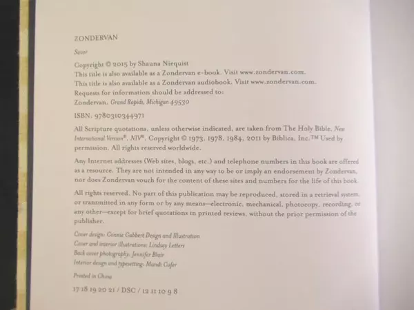 Savor: Living Abundantly Where You Are by Shauna Niequist Hardcover 2015