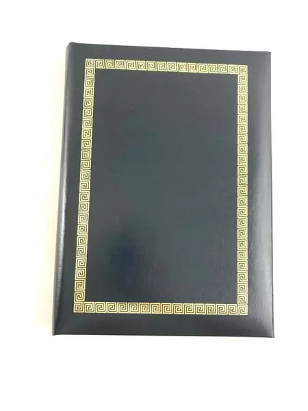 Book of Memories Guest Book Black & Gold Memorial Binder 12 Pages
