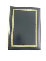 Book of Memories Guest Book Black & Gold Memorial Binder 12 Pages
