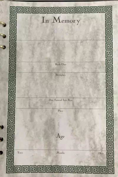 Book of Memories Guest Book Black & Gold Memorial Binder 12 Pages