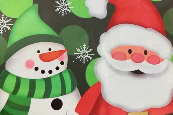 Ho Ho Ho Santa Christmas Mailbox Cover Holiday Decor - Good Condition