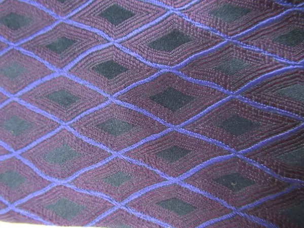 Serica For Rochester Men's Silk Tie Purple Black Argyle Made in Italy