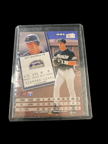 Lot of 2 Jeff Bagwell Cards 1994 Donruss & 1998 Pinnacle Astros