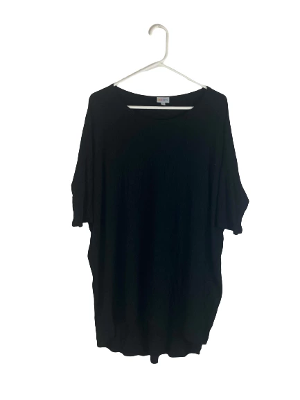 LulaRoe Irma Tops Lot of 2 Black & Green Plaid Women's Size Small Good Cond